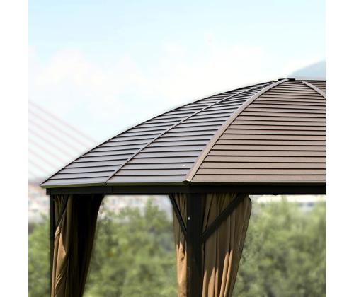 Katos SUNSET 3x4xH2/2,7m, ruskea/beige, alumiini, polyesterikangas