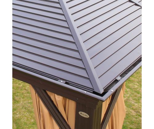 Katos SUNSET 3x4xH2/2,7m, ruskea/beige, alumiini, polyesterikangas