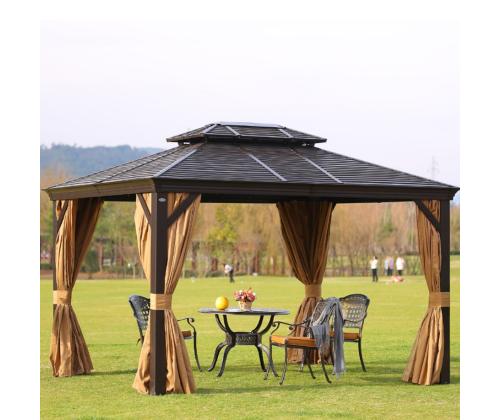 Katos SUNSET 3x4xH2/2,7m, ruskea/beige, alumiini, polyesterikangas