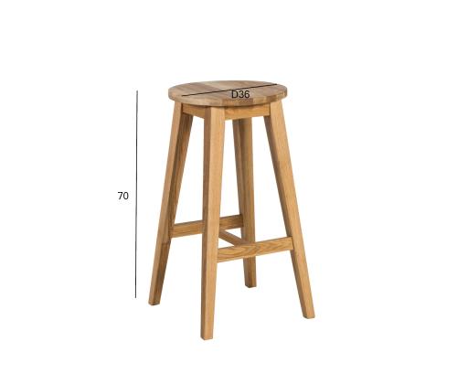 Baarijakkara MONDEO D36xH70cm, puu: tammi, viimeistely: öljytty