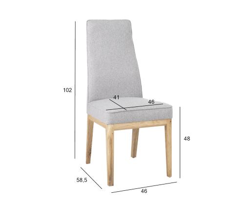 Tuoli PRESTON 46x58,5xH102cm, harmaa