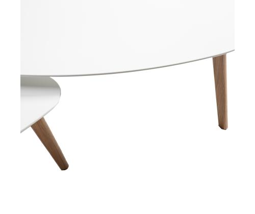 Sohvapöydät HELENA 2kpl setti 100x50xH40cm, 70x35xH35cm, valkoinen