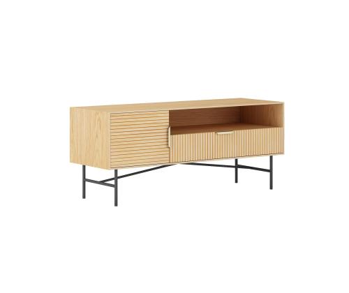 TV-pöytä BASSEL 120x40xH50cm, 3D melamiini