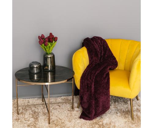 Nojatuoli TUCKER keltainen, 78x71xH69cm, polyesterikangas, ruostumaton teräs