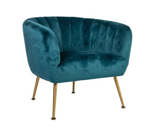 Nojatuoli TUCKER 78x71xH69cm merenvihreä, polyesterikangas, ruostumaton teräs