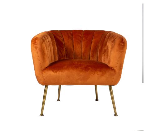 Nojatuoli TUCKER 78x71xH69cm okranpunainen, polyesterikangas, ruostumaton teräs