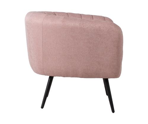 Nojatuoli TUCKER 78x71xH69cm pinkki, polyesterikangas, metalli