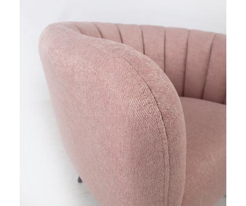 Nojatuoli TUCKER 78x71xH69cm pinkki, polyesterikangas, metalli