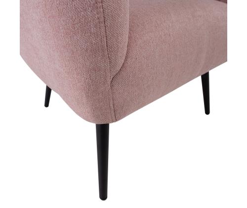 Nojatuoli TUCKER 78x71xH69cm pinkki, polyesterikangas, metalli