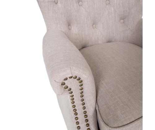 Nojatuoli HOLMES beeþ, 78x80xH86cm, 57,7% polyesteri, 25,7% viskoosi, 16,6% pellavakangas, puu