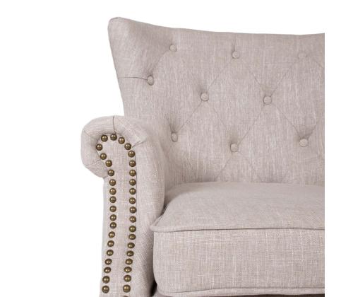 Nojatuoli HOLMES beeþ, 78x80xH86cm, 57,7% polyesteri, 25,7% viskoosi, 16,6% pellavakangas, puu