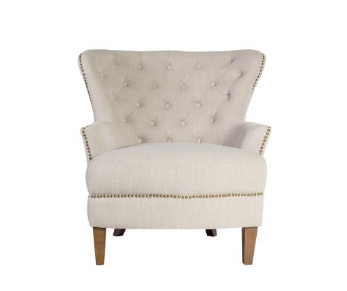 Nojatuoli HOLMES 79x85xH98cm mehiläinen, 57,7% polyesteri, 25,7% viskoosi, 16,6% pellavakangas, puu