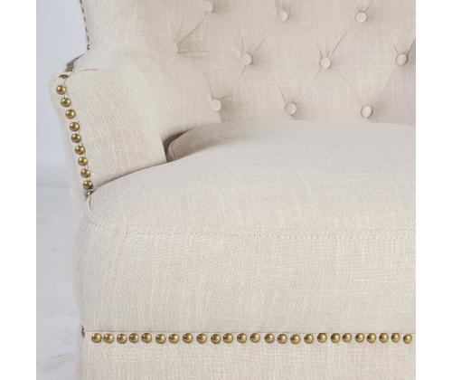 Nojatuoli HOLMES 79x85xH98cm mehiläinen, 57,7% polyesteri, 25,7% viskoosi, 16,6% pellavakangas, puu