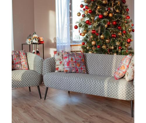 Sohva ACCENT 3-istuttava, harmaa, 179x80xH74cm, puu, vaneri, polyesterikangas