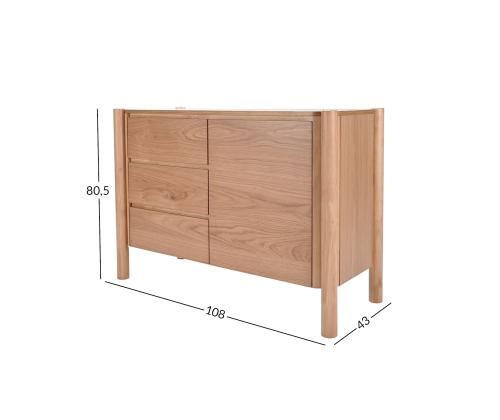 Rungot GARDENIA 108x43xH80,5cm, tammi