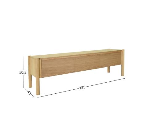 TV-pöytä GARDENIA 183x43xH50,5cm, tammi