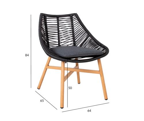 Tuoli HELSINKI musta 64x65xH84cm, musta