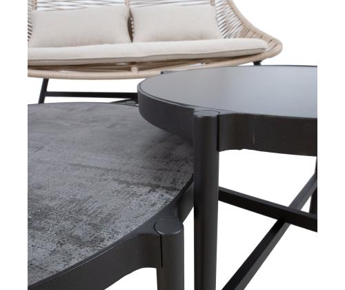 Puutarhakalusteet HELSINKI sohva, 2 tuolia ja 2 pöytää, beeþ