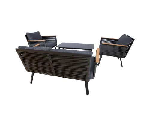 Puutarhakalusteet MALAGA pöytä, sohva ja 2 tuolia