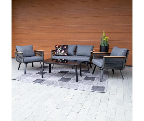 Puutarhakalusteet MALAGA pöytä, sohva ja 2 tuolia