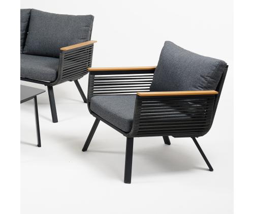 Puutarhakalusteet MALAGA pöytä, sohva ja 2 tuolia