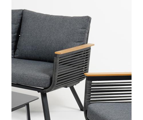 Puutarhakalusteet MALAGA pöytä, sohva ja 2 tuolia