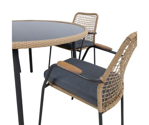 Puutarhakalusteet PRUSSIA pöytä ja 4 tuolia