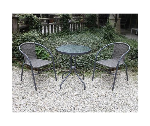 Tuoli BISTRO harmaa 52x58xH73cm, teräsrunko, muovipunos