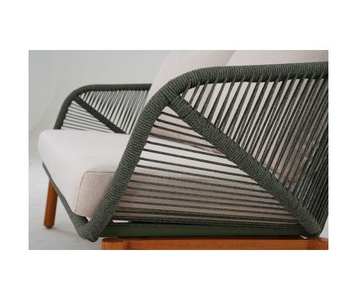 Puutarhakalustesarja TUXEDO pöytä, sohva ja 2 tuolia