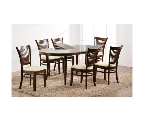 Ruokapöytä JOY 145/178x90xH74cm, tumma pähkinä