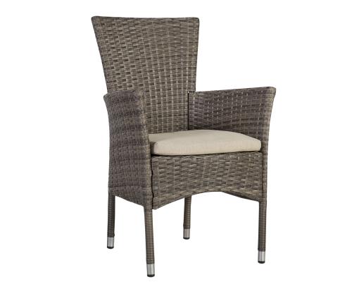 Tuoli PALOMA 57x59xH90cm, harmaanruskea, teräsrunko, muovipunos