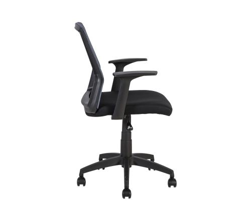 Työtuoli ALPHA, 60x55xH87,5-95cm, musta/harmaa, polyesterikangas, muovi