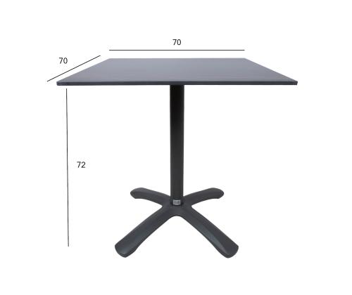 Pöytä BEIDA 70x70xH72cm, ruskea