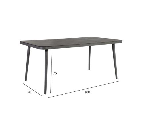 Pöytä ANDROS 180x90xH75cm, harmaa