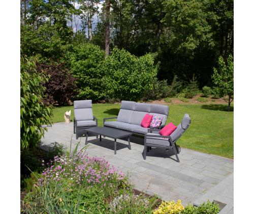 Puutarhakalusteet CASPER pöytä, sohva ja 2 tuolia