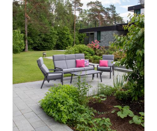 Puutarhakalusteet CASPER pöytä, sohva ja 2 tuolia