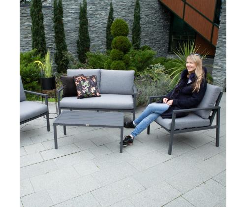 Puutarhakalusteet ADRIO pöytä, sohva ja 2 tuolia