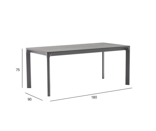 Pöytä CARVES 180x90xH75cm, antrasiitti
