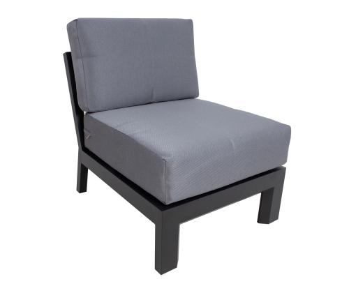 Puutarhakalustesarja FELINO kulmasohva ja 2 pöytää, musta