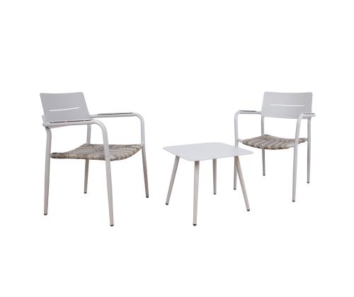 Parvekesarja COCORA pöytä, 2 tuolia, taupe