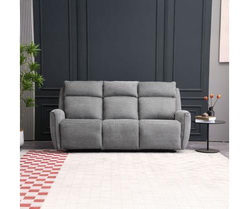 Sohva MAREN 3-istuttava manuaalinen lepotuoli 206x90xH104cm, harmaa