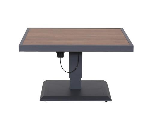 Pöytä PARKER 90x90xH52-75cm, harmaa