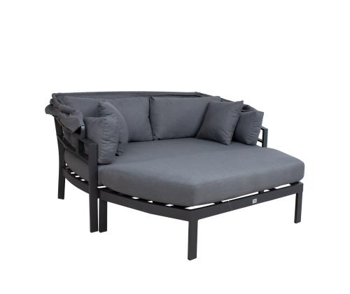 Sohva TOMSON katos, tummanharmaa, 182x82xH72,5cm, alumiini