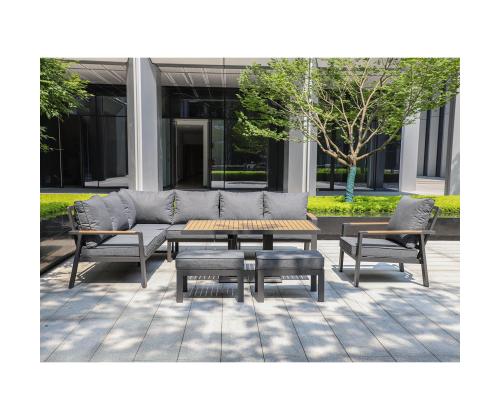 Puutarhakalustesarja PARKER 5-osainen, harmaa