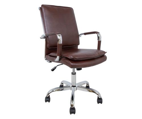 Tietokonetuoli/työtuoli ULTRA 54,5x63xH94-104cm, ruskea keinonahka