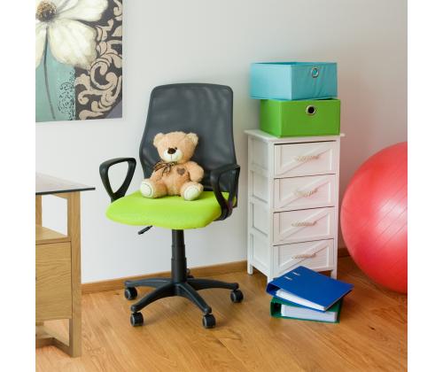 Työtuoli TREVISO, 59x58xH90-102cm, vihreä/harmaa, polyesterikangas, muovi