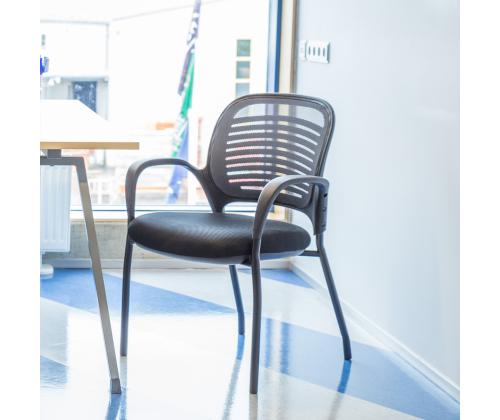 Asiakastuoli TORINO 59x59xH84cm, harmaa/musta