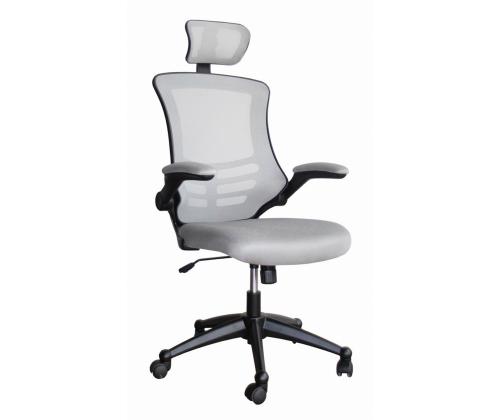 Työtuoli RAGUSA, 66,5x51xH117-126cm, harmaa, polyesterikangas, muovi