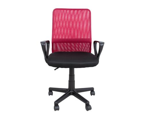 Tietokonetuoli/työtuoli BELINDA, 59x56xH86,5-98,5cm, musta/punainen, polyesterikangas, muovia