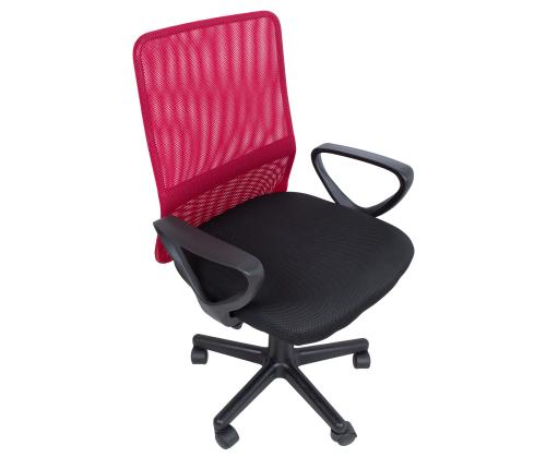 Tietokonetuoli/työtuoli BELINDA, 59x56xH86,5-98,5cm, musta/punainen, polyesterikangas, muovia